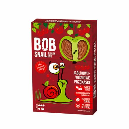 Przekąska Jabłkowo - Wiśniowa z Owoców Bez Dodatku Cukru 60 g - Bob Snail