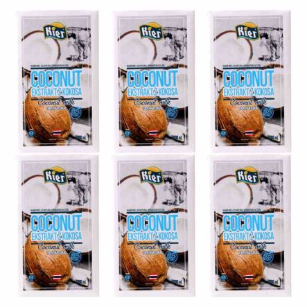 Zestaw 6 x Ekstrakt z Kokosa Mleko Kokosowe Naturalne 17-18%  Tłuszczu - Kier