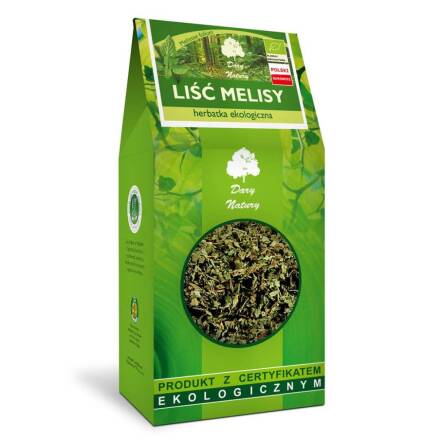 Herbatka Ekologiczna Liść Melisy 100 g - Dary Natury