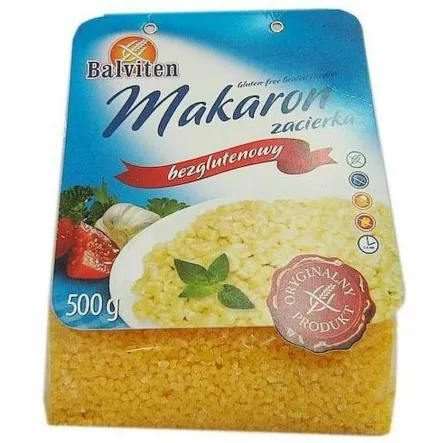 Makaron Bezglutenowy Zacierka 500 g - Balviten (data: 09.08.2025)