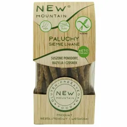 Paluchy z Siemieniem Lnianym, Pomidorami, Czosnkiem i Bazylią Bezglutenowe 200 g - New Mountain