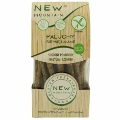 Paluchy z Siemieniem Lnianym, Pomidorami, Czosnkiem i Bazylią Bezglutenowe 200 g - New Mountain