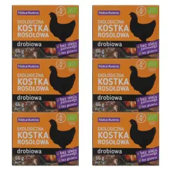 6 x Kostka Rosołowa Drobiowa 66 g Bio - NaturAvena
