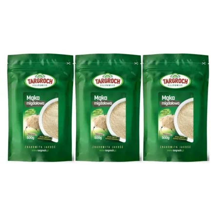 Mąka Migdałowa 1,5 kg Targroch - Zestaw 3 x 500 g