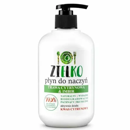 Płyn Do Mycia Naczyń Trawa Cytrynowa & Imbir 500 ml - Zielko