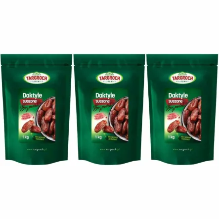 Zestaw 3 x Daktyle Suszone Bez Pestek 1 kg - Targroch