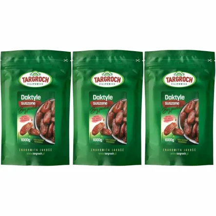 Zestaw 3 x Daktyle Suszone Bez Pestek 1 kg - Targroch