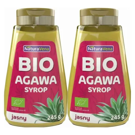 2 x Syrop z Agawy Jasny 245 g Bio -  NaturAveena