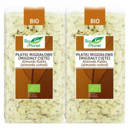 2 x Płatki Migdałowe Migdały Cięte Bio 300 g Bio Planet