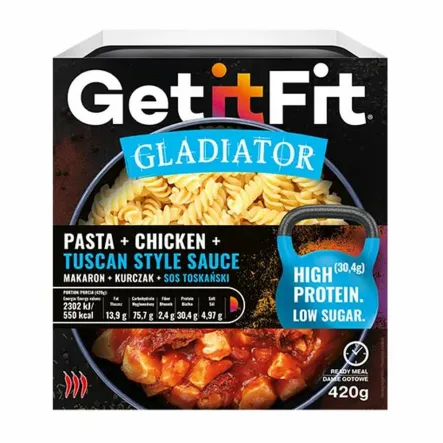 Gladiator: Makaron, Kurczak, Sos Toskański 420 g - Joyfood