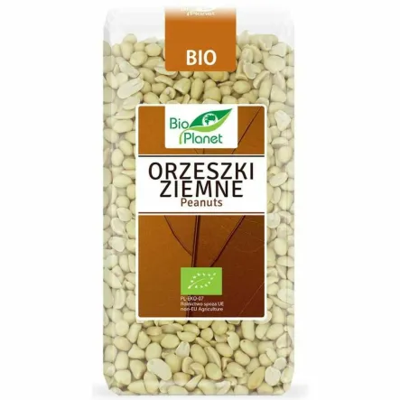 Orzeszki Ziemne Niesolone Bio 350 g - Bio Planet - Orzechy Ziemne Naturalne