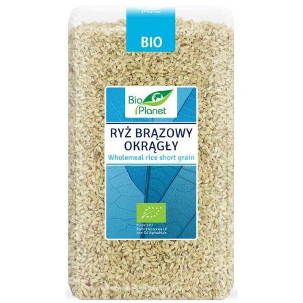 Ryż Brązowy Okrągły Pełnoziarnisty Bio 1 kg - Bio Planet