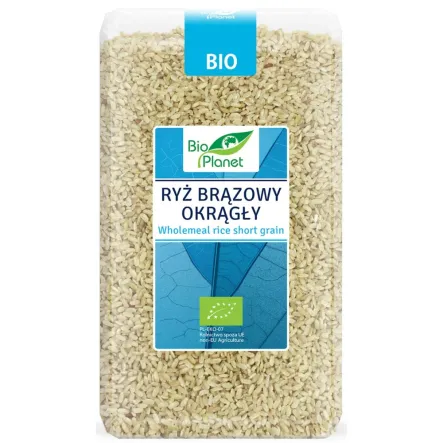 Ryż Brązowy Okrągły Pełnoziarnisty Bio 1 kg - Bio Planet