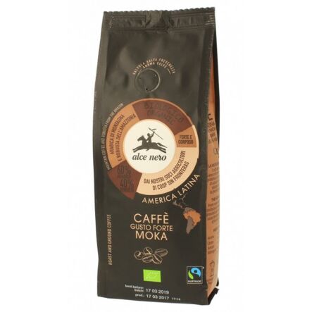Kawa Arabica/Robusta Strong Fair Trade (Mielona) Bio 250 g - Alce Nero