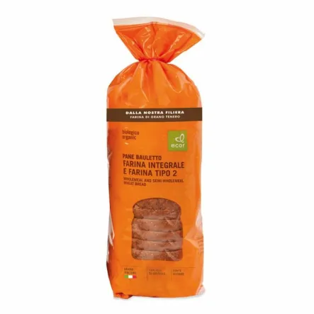 Chleb Tostowy Pszenny Pełnoziarnisty Bio 400 g - Ecor - Przecena Krótka Data Minimalnej Trwałości