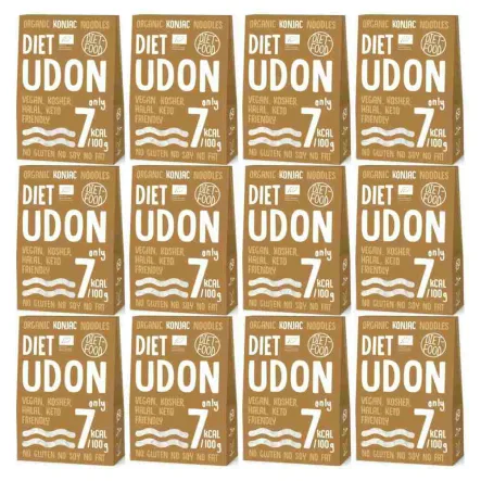 12 x Makaron Shirataki Konjac Udon Bio 385 g (300 g) - Diet-Food