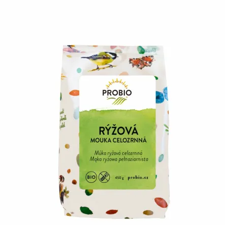 Mąka Ryżowa Pełnoziarnista Bezglutenowa Bio 450 g - Probio