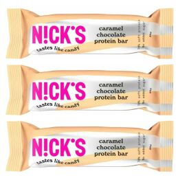 3 x Baton Proteinowy Słony Karmel w Mlecznej Czekoladzie 50 g - Nicks