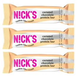 3 x Baton Proteinowy Słony Karmel w Mlecznej Czekoladzie 50 g - Nicks