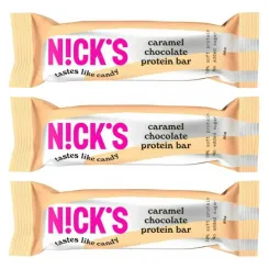 3 x Baton Proteinowy Słony Karmel w Mlecznej Czekoladzie 50 g - Nick's