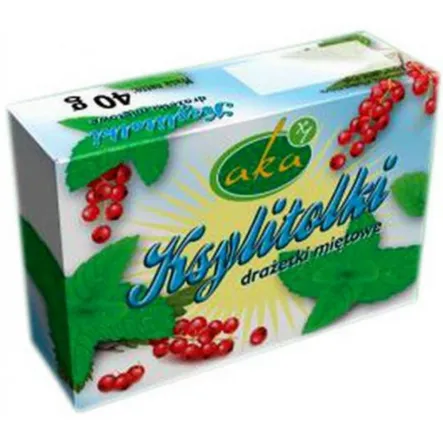 Drażetki Pudrowe Ksylitolki Miętowe 40 g Aka