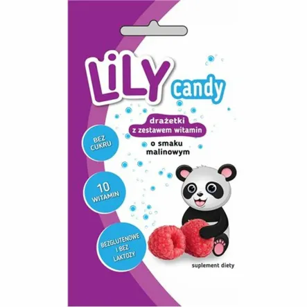Drażetki z Zestawem Witamin o Smaku Malinowym 40 g Lily Candy