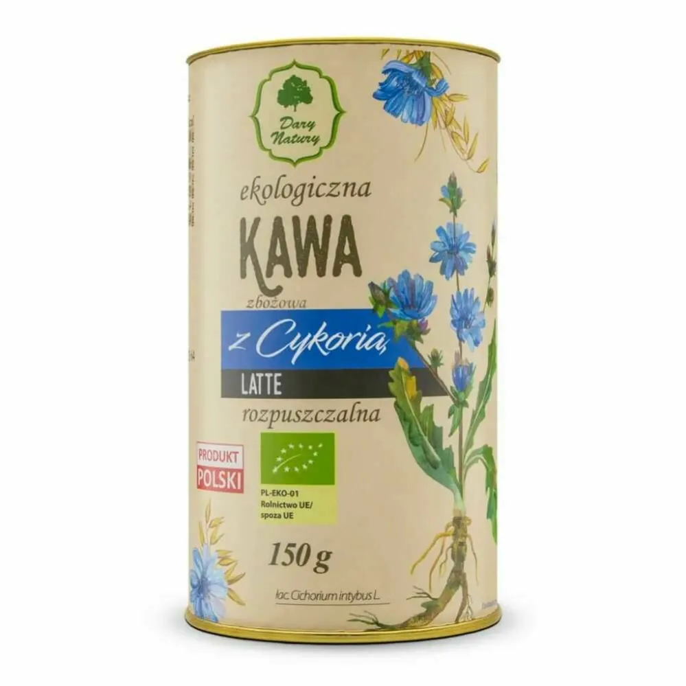 Kawa Cykoria Latte Eko Rozpuszczalna 150 g - Dary Natury