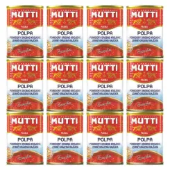 12 x Pomidory w Kawałkach 400 g Drobno Krojone Polpa Pulpa MUTTI
