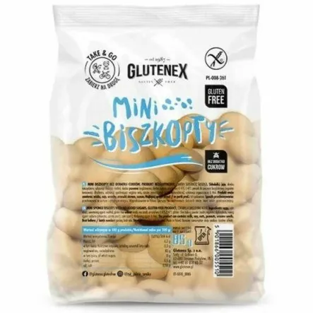 Mini Biszkopty Bezglutenowe Bez Dodatku Cukru 85 g - Glutenex