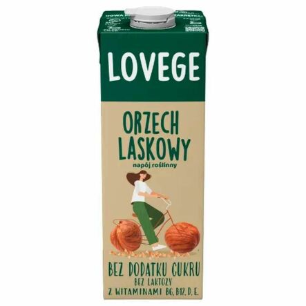 Napój Orzech Laskowy Bez Dodatku Cukru 1 l - Lovege