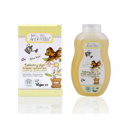 Delikatny Płyn do Kąpieli i Szampon 2 w 1 400ml - Baby Anthyllis