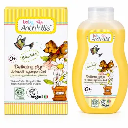 Delikatny Płyn do Kąpieli i Szampon 2 w 1 400 ml - Baby Anthyllis