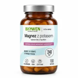 Magnez z Potasem 4 Formy Magnezu 100 Kapsułek - Biowen