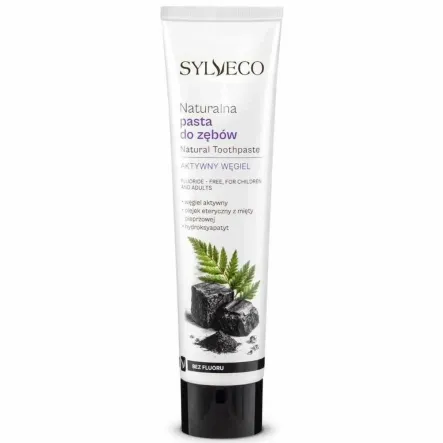 Pasta do Zębów z Węglem Aktywnym Bez Fluoru 100 ml - SYLVECO