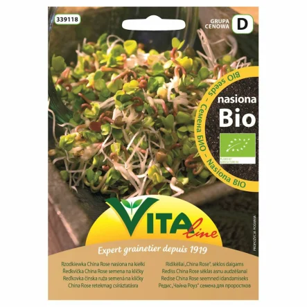BIO Nasiona Na Kiełki Rzodkiewka China Rose 20 g - Vita Line (data: 30.10.2025)
