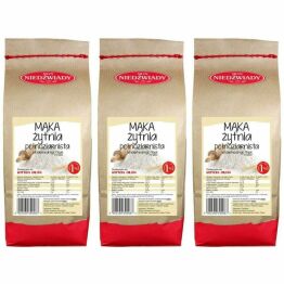 3 x Mąka Żytnia Pełnoziarnista Typ 2000 1 kg - Młyn Niedźwiady