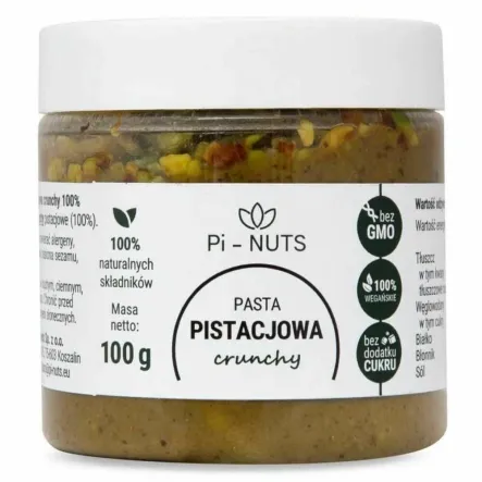 Pasta Pistacjowa Crunchy 100% 100 g - Pi-nuts