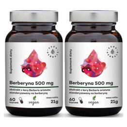 Zestaw 2 x Berberyna 500 mg 60 Kapsułek - Aura Herbals