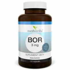 Bor 3 mg Kwas Borowy 120 Kapsułek - Medverita