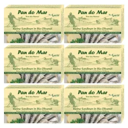6 x Sardynki w Bio Oliwie z Oliwek 120 g (90 g)  - Pan Do Mar