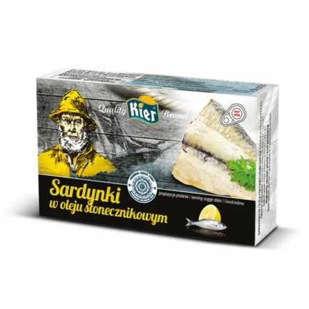 Sardynki w Oleju Słonecznikowym 125 g (90 g) - Kier