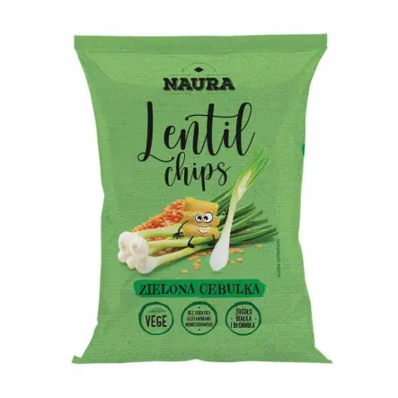 Chrupki z Soczewicy Zielona Cebulka 70 g Naura 