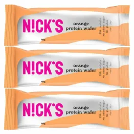 3 x Wafelek Proteinowy Bezglutenowy o Smaku Pomarańczowym w Czekoladzie Mlecznej 40 g - Nicks