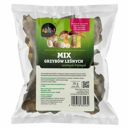 Leśne Grzyby Suszone Krojone Mix 30 g - A To Dobre!