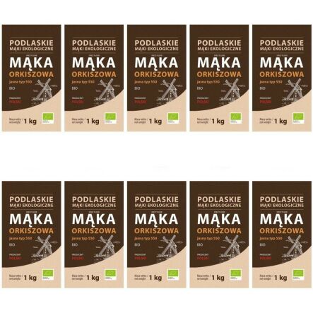 Polska Mąka Orkiszowa Jasna Typ 550 Bio 10 kg (10 x 1 kg) BioLife