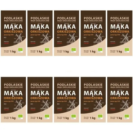 Polska Mąka Orkiszowa Jasna Typ 550 Bio 10 kg (10 x 1 kg) BioLife