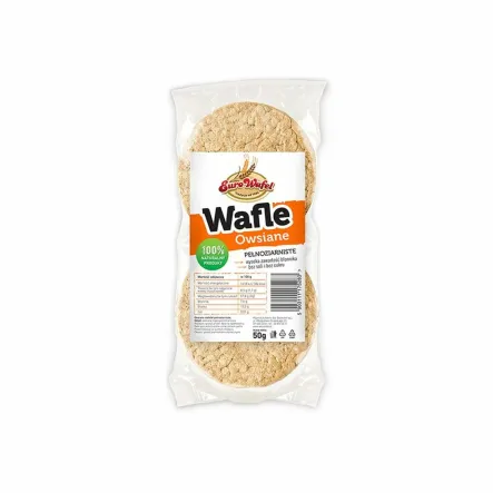 Wafle Owsiane Pełnoziarniste 50 g Eurowafel - Przecena Krótka Data Minimalnej Trwałości