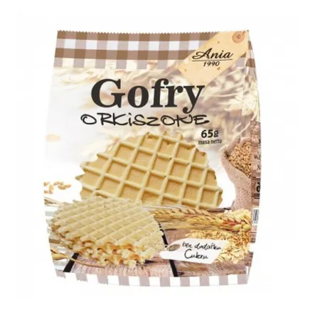 Gofry Orkiszowe bez Dodatku Cukru 65 g - Ania