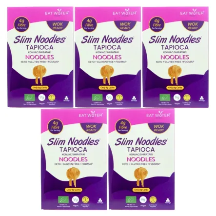 5 x Makaron z Tapioki i Konjac Noodles Bezglutenowy Bio 200 g - SLIM NOODLES