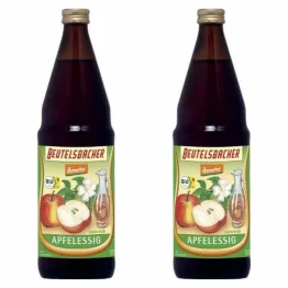 Zestaw 2 x Niepasteryzowany Ocet Jabłkowy Niefiltrowany Bio 750 ml Demeter